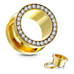Body Jewelry Gold Screwback Plug