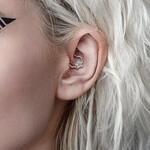 Hollywood Body Jewelry Heart Flower Hoop