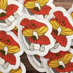 Badge Bomb Magic Mushroom Sticker